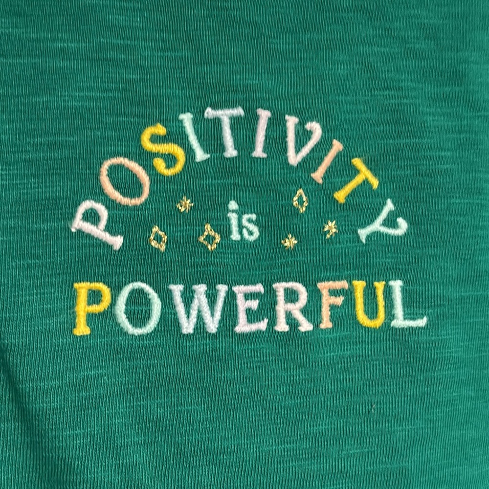 5 for $20! Cat & jack sleeveless tank Positivity is Powerful Tank size L 10-12 - Picture 4 of 6